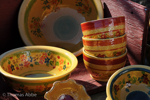 Three Red Bowls