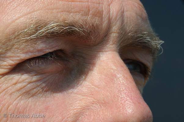 Self Portrait with Blue Green Background